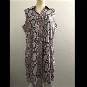 Michael kors midi dress snakeskin purple